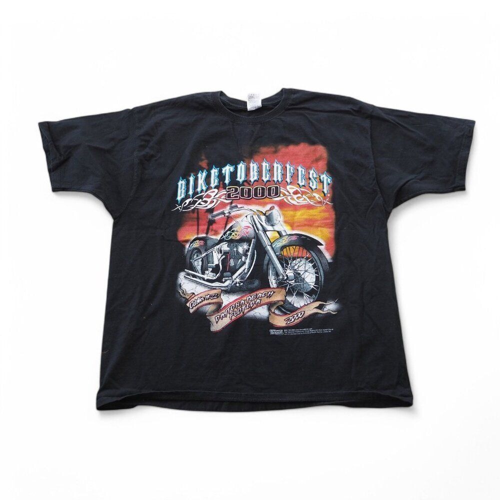 BIKETOBERFEST Vintage 2000 Y2K Daytona Beach, FL Motorcycle T-Shirt Men's XXL